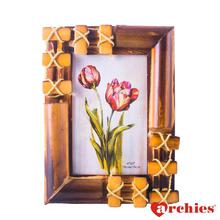 ARCHIES Bamboo Photo Frame with Small Log and Rope