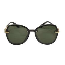 Black Framed Pentagon Shaped Sunglasses For Women