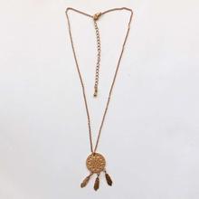 Brass Chime Floral Pendant Necklace