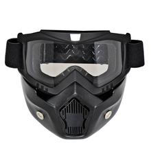 Motor Bike Detachable Mask and Windproof Helmet Glasses