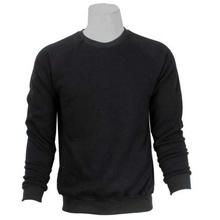 Solid Black Velvet Fur Sweatshirt