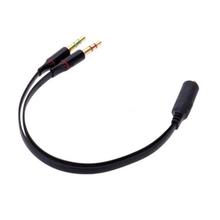 Headphone Splitter 3.5Mm Female To 2-Male 3.5Mm Mic Audio Splitter Aux Cable For Computer Headset Adapter