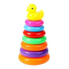 7 Colorful Stacking Rings Tower for Growing Babies, Toddlers