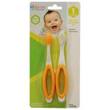Kidsme Orange/White Baby Toothbrush Set-130080