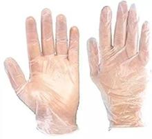 100 Pcs Disposable Transparent Clear Plastic Gloves