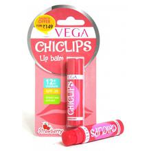 Vega Chic Lips Lip Balm, Strawberry, (VLB-01)