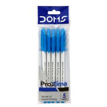 DOMS Proxima Blue Ball Pen 5 Pcs Pouch