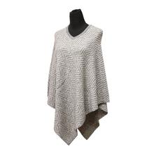 Woolen Fish Bone Design Poncho