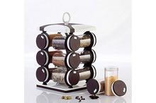 Rotating 12 Piece Spice Rack- Coffee Brown