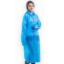 Portable EVA Raincoat Fashion Hooded Clear Thicken Rain Coat