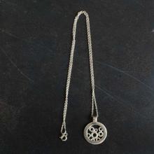 Round Sterling Silver Pendant With Chain (92.5% Silver) For Women - 4.4g+2.3g - PBK-CCR
