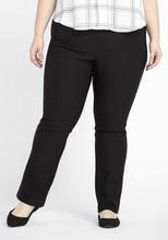 Black High Waist Non-Stretchable Plus Size Parallel Pants For Women