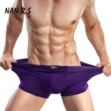 NANRS Brand Hot Sale Solid/Floral Classic Bamboo Mens Underwear Boxer Sexy Underwear Men Underwear Boxer Shorts