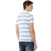 Classic Polo Striped White T-shirt for Men