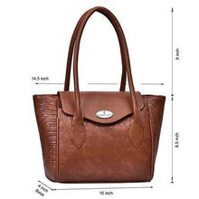 fantosy Tan Leather Design women shoulder bag (FNB-759) (Tan)