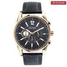 Titan Blue Dial Chronograph Watch For Men - 9322WL05