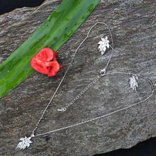 White Stones Studded Necklace With Earrings Set For Women