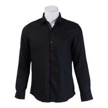 Black/White Dots Printed Full Sleeve Formal Shirt For Men (4010)