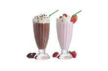 Tall American Retro Style Smoothie Glasses 340ml (Set of 6)