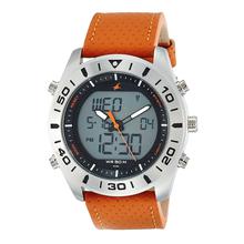 Fastrack 38034SL01 Grey Dial Analog-Digital Watch For Men- (Orange)