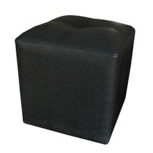 Solid Rexin Square Shaped Puff Stool - 14"