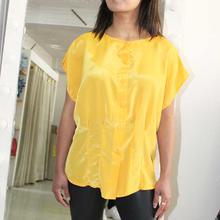 Yellow Satin Tops for Ladies