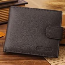 JINBAOLAI Men Wallets Genuine Leather Bifold Wallet Design