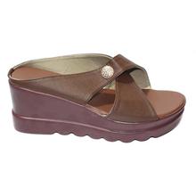 Brown Wedge Heel Sandals For Women