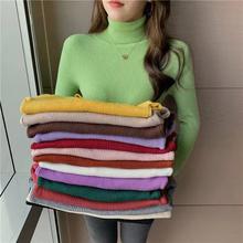 Plain Woolen High Neck Sweater for Women