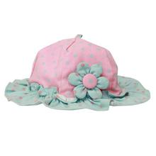 Pink/Blue Polka Dotted Hat For Baby Girls