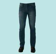 Blue Green Slim Fit Stretchable Jeans For Men