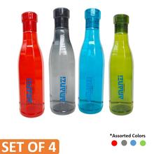 Bagmati Amanzi Stylo Transparent Plastic Water Bottle - 1000ml - Set of 04