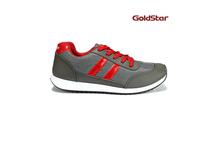 Goldstar Grey/Red Lace-up Sport Shoes For Men