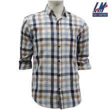 KILOMETER Blue/Beige Checkered Shirt For Men