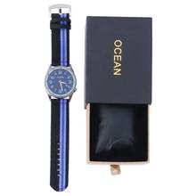 Navy Blue Round Dial Analog Watch For Men