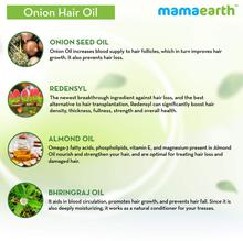 Mamaearth Onion Hair Oil for Hair Regrowth & Hair Fall Control with Redensyl, 150ml