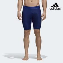 Adidas Blue Alphaskin Sport Graphic Short Tights For Men - CD7208