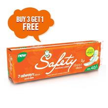 Safety Always Choice Sanitary Pad, 7count ( Buy 3 Get 1 Free)