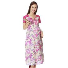 Nine Maternity Pink Floral Printed Dress For Women