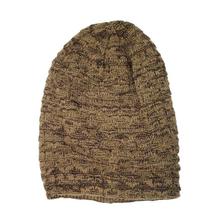 Korean Design Wool Knit Beanie Hat With Fur Inside - Grey