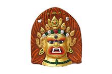 Golden Bhairav Face Mask Showpiece