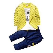 Boys Formal Clothing Kids Attire For Boy Clothes Plaid Suit In