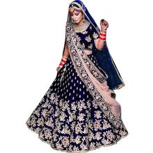 Vetrokart Women's Embroidered Taffeta Satin Lehenga Choli