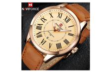 NaviForce Date Function Analog Watch NF9126- Brown