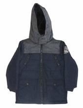 Windproof Zipper Jacket With Fur Inside And Front Pocket For Boys Age 6-8 Years