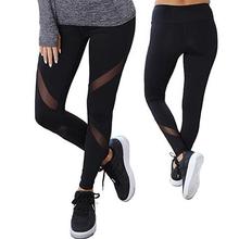 Casual Leggings Women Black Mesh fitness pants women High