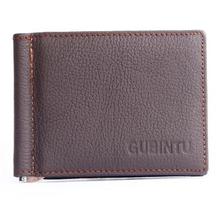 GUBINTU Genuine Leather Money Clip Wallets for Men Slim