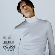 B007 High Neck Solid Tshirt- White