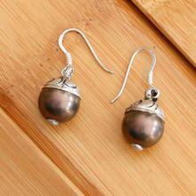 Silver/Rose Gold Round Fish Hook Drop Earrings For Women