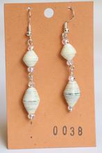 Handmade White Color Paper Earring